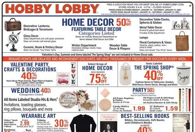 Hobby Lobby Weekly Ad Flyer Specials January 15 to January 21, 2023