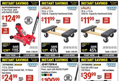 Harbor Freight Weekly Ad Flyer Specials January 14 to January 26, 2023