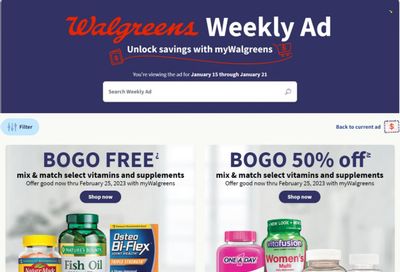 Walgreens Weekly Ad Flyer Specials January 15 to January 21, 2023