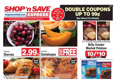Shop ‘n Save Express (MD, PA, WV) Weekly Ad Flyer Specials January 14 to January 20, 2023