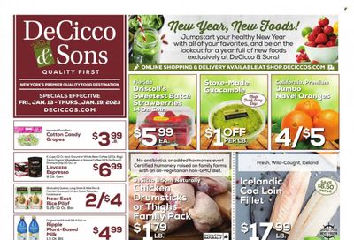 DeCicco & Sons (NY) Weekly Ad Flyer Specials January 13 to January 19, 2023