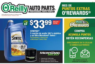 O'Reilly Auto Parts Weekly Ad Flyer Specials January 25 to February 21, 2023