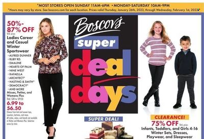 Boscov's (CT, DE, MD, NJ, NY, PA) Weekly Ad Flyer Specials January 26 to February 1, 2023