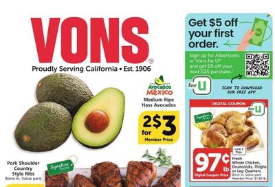 Vons (CA) Weekly Ad Flyer Specials January 25 to January 31, 2023