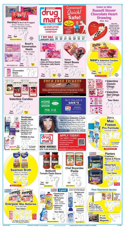 Discount Drug Mart (OH) Weekly Ad Flyer Specials January 25 to January 31, 2023