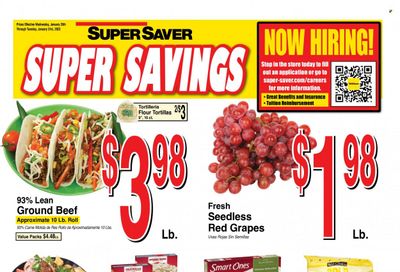 Super Saver Weekly Ad Flyer Specials January 25 to January 31, 2023