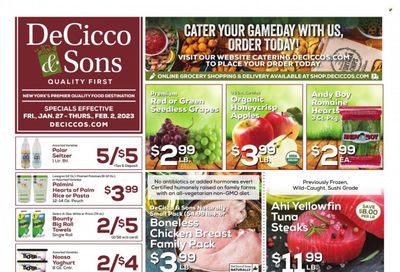 DeCicco & Sons (NY) Weekly Ad Flyer Specials January 27 to February 2, 2023