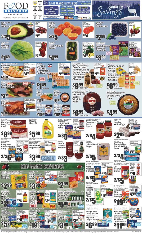 Food Universe (NY) Weekly Ad Flyer Specials January 27 to February 2, 2023
