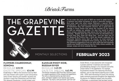 Bristol Farms (CA) Weekly Ad Flyer Specials February 1 to February 28, 2023 Bristol Farms (CA) Weekly Ad Flyer Specials February 1 to February 28, 2023