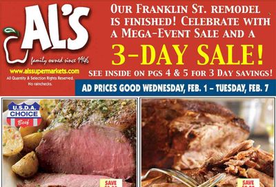 Al's Supermarket (IN) Weekly Ad Flyer Specials February 1 to February 7, 2023