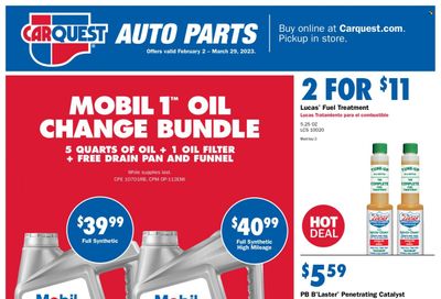 Carquest Weekly Ad Flyer Specials February 2 to March 29, 2023