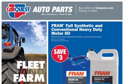 Carquest Weekly Ad Flyer Specials February 2 to March 29, 2023