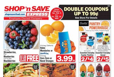 Shop ‘n Save Express (MD, PA, WV) Weekly Ad Flyer Specials February 4 to February 10, 2023