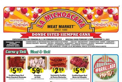 La Michoacana Meat Market (TX) Weekly Ad Flyer Specials February 8 to February 21, 2023