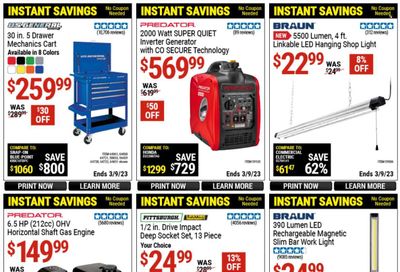 Harbor Freight Weekly Ad Flyer Specials February 10 to March 9, 2023