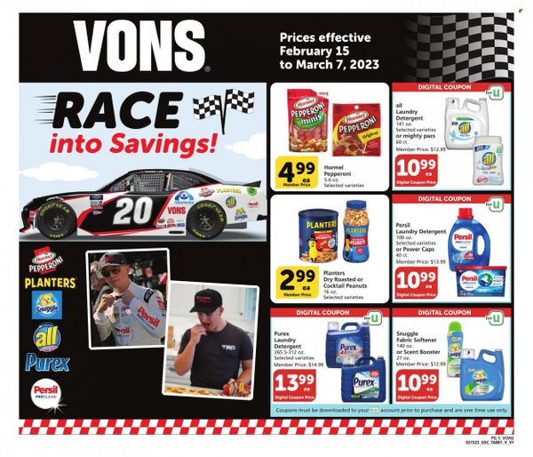 Vons (CA) Weekly Ad Flyer Specials February 15 to March 7, 2023