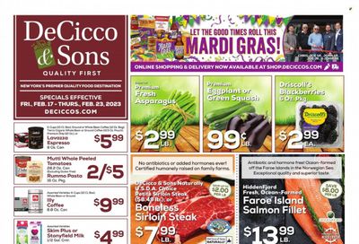 DeCicco & Sons (NY) Weekly Ad Flyer Specials February 17 to February 23, 2023