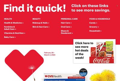 CVS Pharmacy Weekly Ad Flyer Specials February 26 to March 4, 2023
