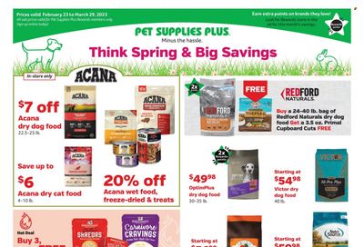 Pet Supplies Plus Weekly Ad Flyer Specials February 23 to March 29, 2023