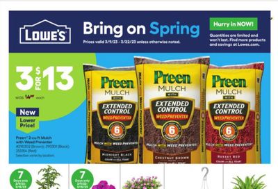 Lowe's Weekly Ad Flyer Specials March 9 to March 22, 2023