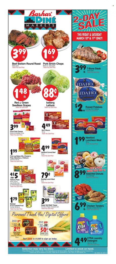 Bashas' Diné Markets (AZ, NM) Weekly Ad Flyer Specials March 8 to March 14, 2023