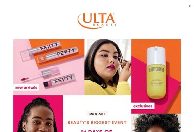 Ulta Beauty Weekly Ad Flyer Specials March 12 to April 1, 2023