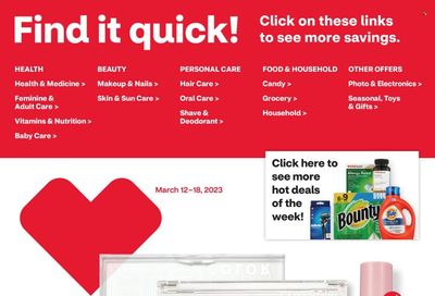 CVS Pharmacy Weekly Ad Flyer Specials March 12 to March 18, 2023