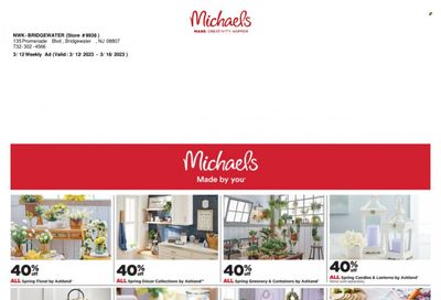 Michaels Weekly Ad Flyer Specials March 12 to March 16, 2023