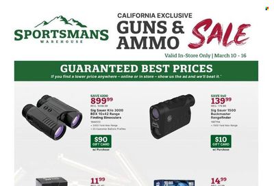 Sportsman's Warehouse Weekly Ad Flyer Specials March 10 to March 16, 2023