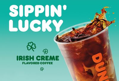 Dunkin’s Seasonal Irish Creme Flavored Coffee is Back for Rewards Members this St. Patrick’s Day