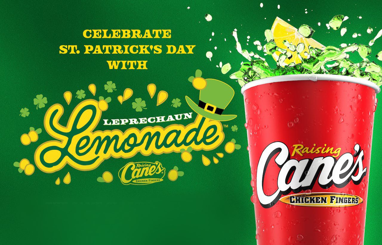 Celebrate St. Paddy’s Day with Raising Cane’s Classic Green Leprechaun