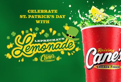 Celebrate St. Paddy’s Day with Raising Cane’s Classic Green Leprechaun Lemonade 