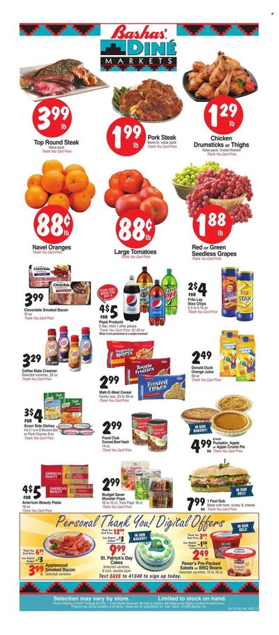 Bashas' Diné Markets (AZ, NM) Weekly Ad Flyer Specials March 15 to March 21, 2023