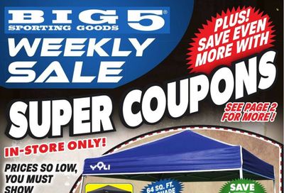 Big 5 (AZ, CA, CO, ID, NM, OR, UT, WA) Weekly Ad Flyer Specials March 17 to March 23, 2023