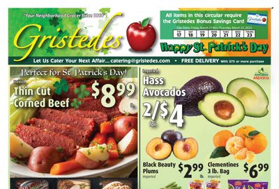 Gristedes (NY) Weekly Ad Flyer Specials March 17 to March 23, 2023
