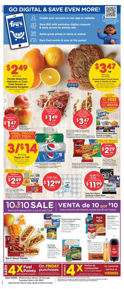 Fry’s (AZ) Weekly Ad Flyer Specials March 22 to March 28, 2023