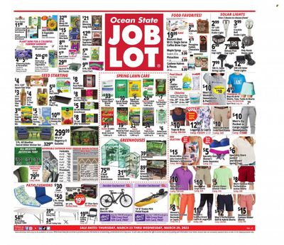 Ocean State Job Lot (CT, MA, ME, NH, NJ, NY, RI, VT) Weekly Ad Flyer Specials March 23 to March 29, 2023