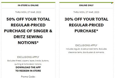 JOANN Weekly Ad Flyer Specials March 24 to March 27, 2023