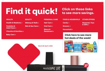 CVS Pharmacy Weekly Ad Flyer Specials March 26 to April 1, 2023