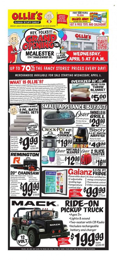 Ollie's Bargain Outlet Weekly Ad Flyer Specials April 5 to April 12, 2023
