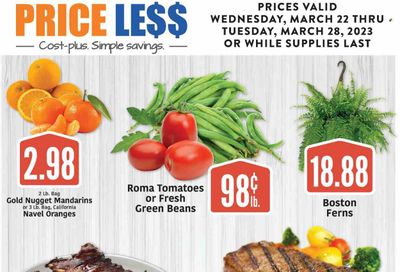 Price Less Foods Weekly Ad Flyer Specials March 22 to March 28, 2023
