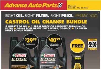 Advance Auto Parts Weekly Ad Flyer Specials March 30 to May 24, 2023