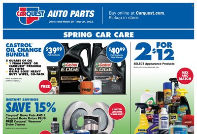 Carquest Weekly Ad Flyer Specials March 30 to May 24, 2023 Carquest Weekly Ad Flyer Specials March 30 to May 24, 2023