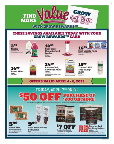 Orscheln Farm and Home (IA, IN, KS, MO, NE, OK) Weekly Ad Flyer Specials April 4 to April 8, 2023