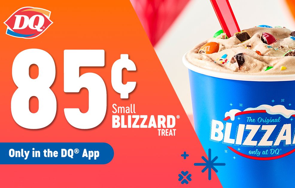 Save on a $0.85 Small Blizzard at Dairy Queen When You Download the DQ App and Join DQ Rewards 