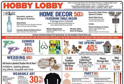 Hobby Lobby Weekly Ad Flyer Specials April 9 to April 15, 2023
