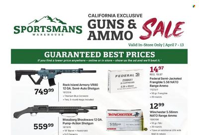Sportsman's Warehouse Weekly Ad Flyer Specials April 7 to April 13, 2023