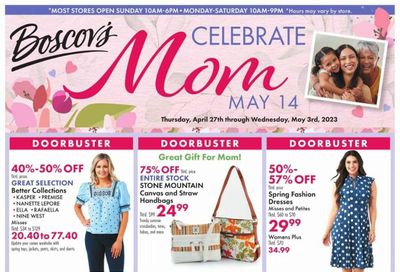 Boscov's (CT, DE, MD, NJ, NY, PA) Weekly Ad Flyer Specials April 27 to May 3, 2023