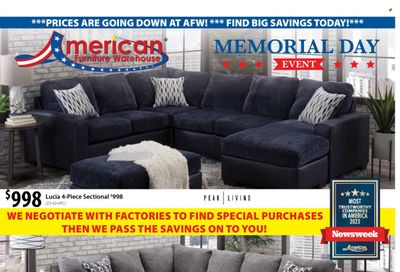 American Furniture Warehouse (AZ, CO, TX) Weekly Ad Flyer Specials May 7 to May 15, 2023