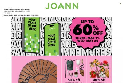JOANN Weekly Ad Flyer Specials May 11 to May 24, 2023